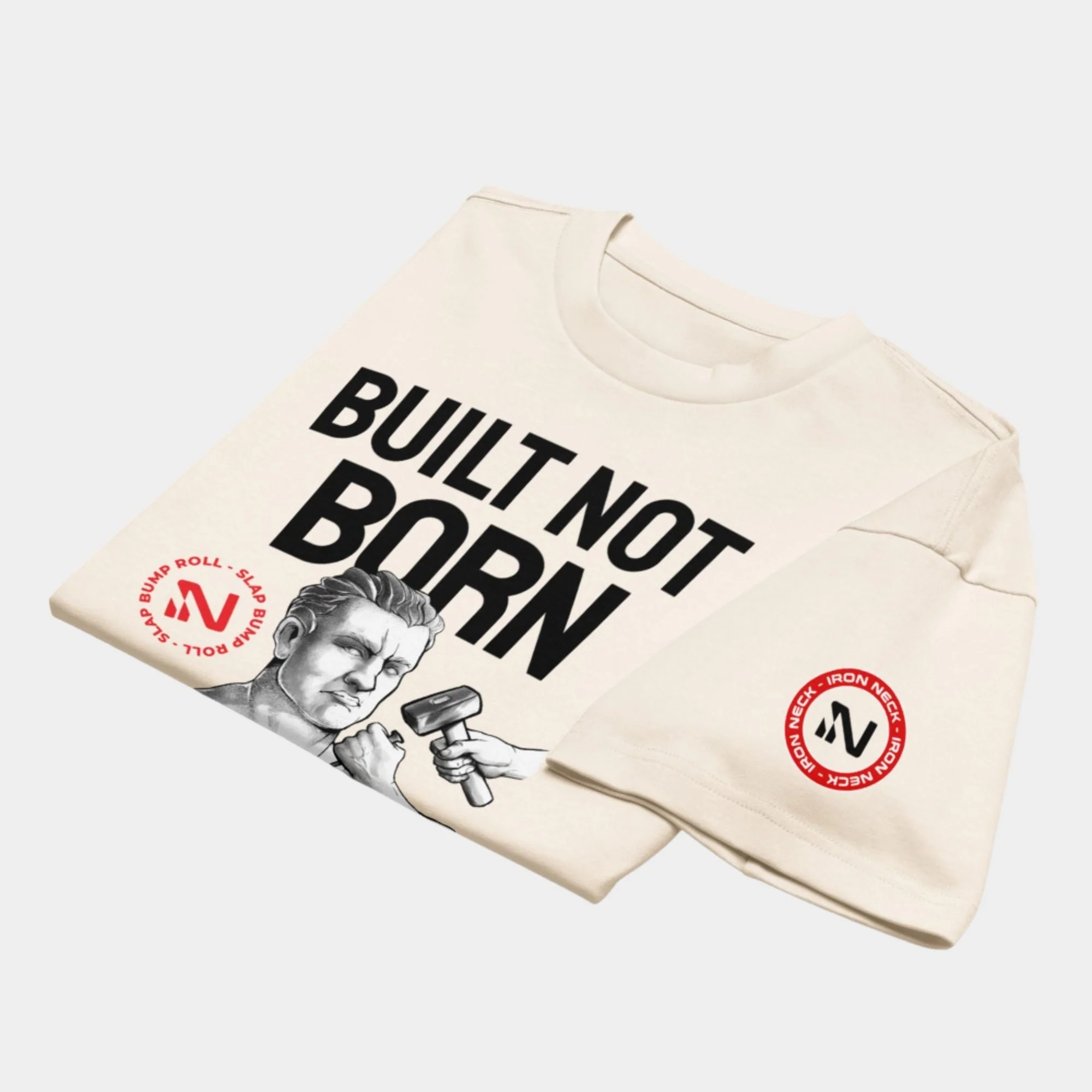 'Built Not Born' Box Tee - Vintage White - Image 3
