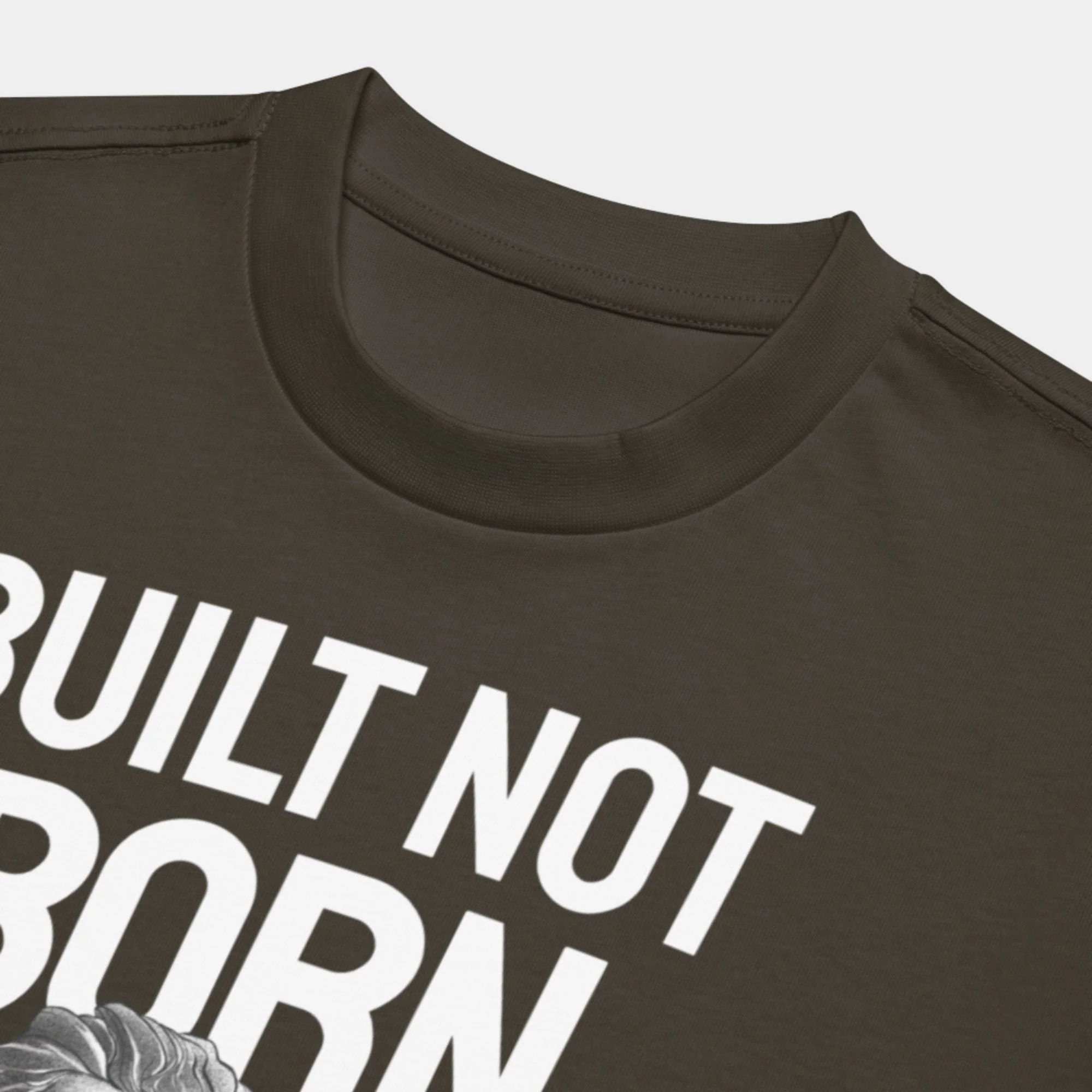'Built Not Born' Box Tee - Vintage Black - Image 4