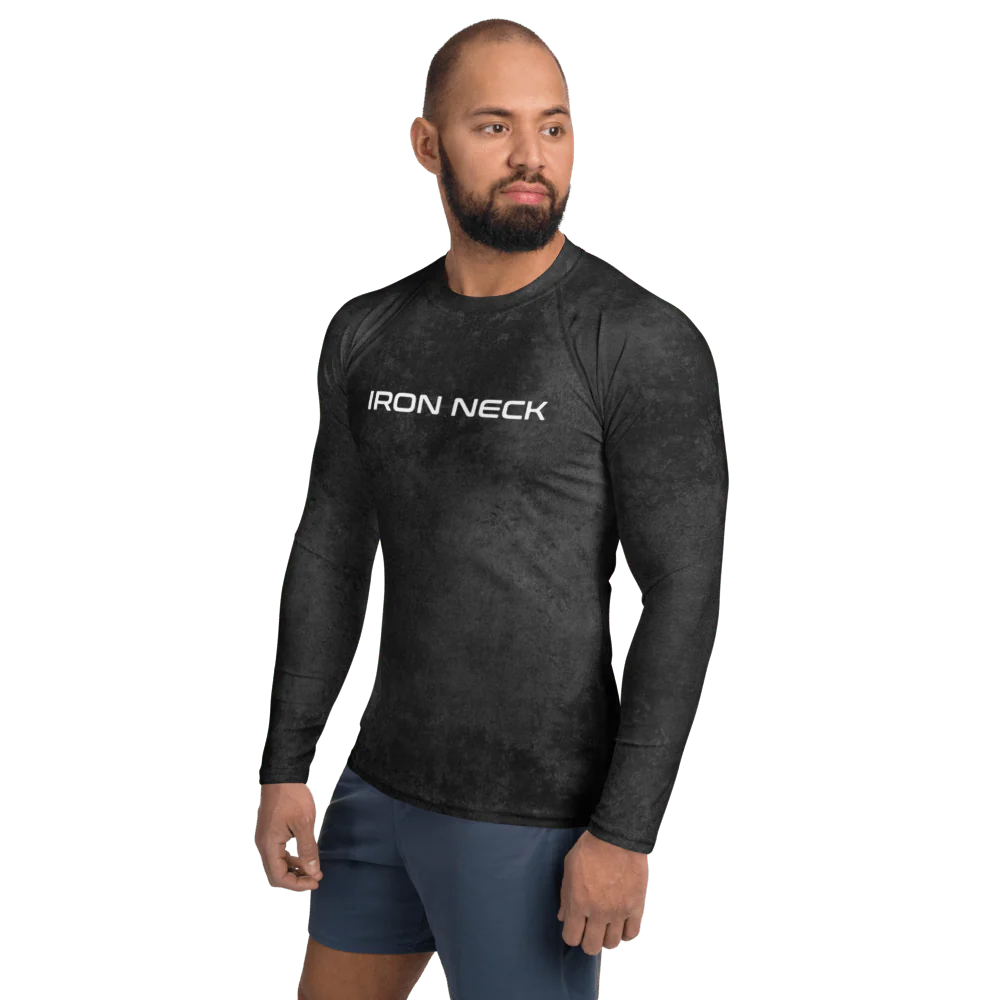 Built Not Born LS BJJ Rash Guard - Black - Image 5
