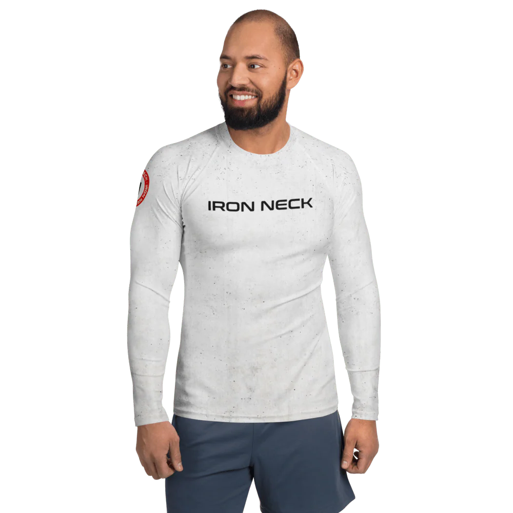 Built Not Born LS BJJ Rash Guard - White - Image 5