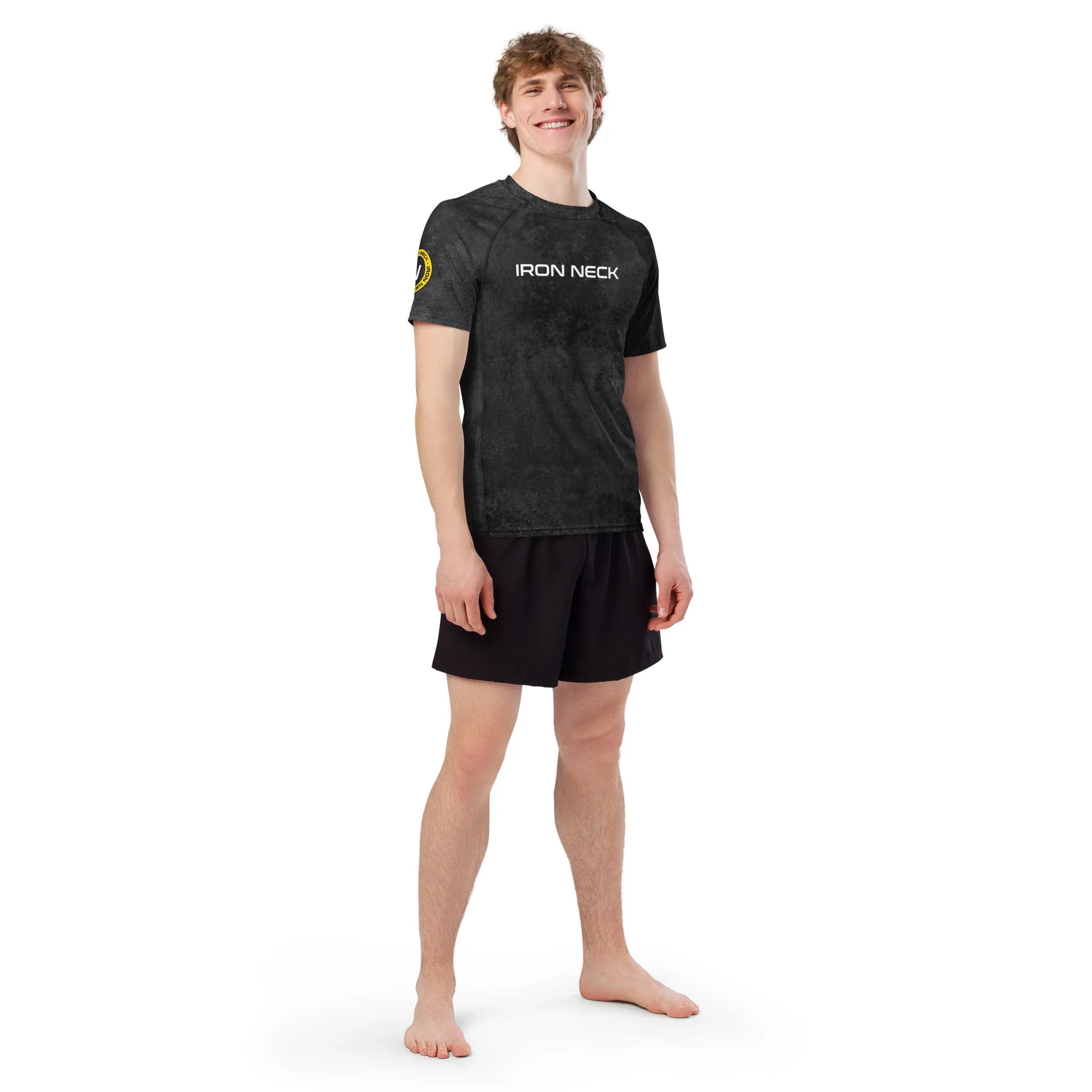 Built Not Born SS BJJ Rash Guard - Black - Image 5
