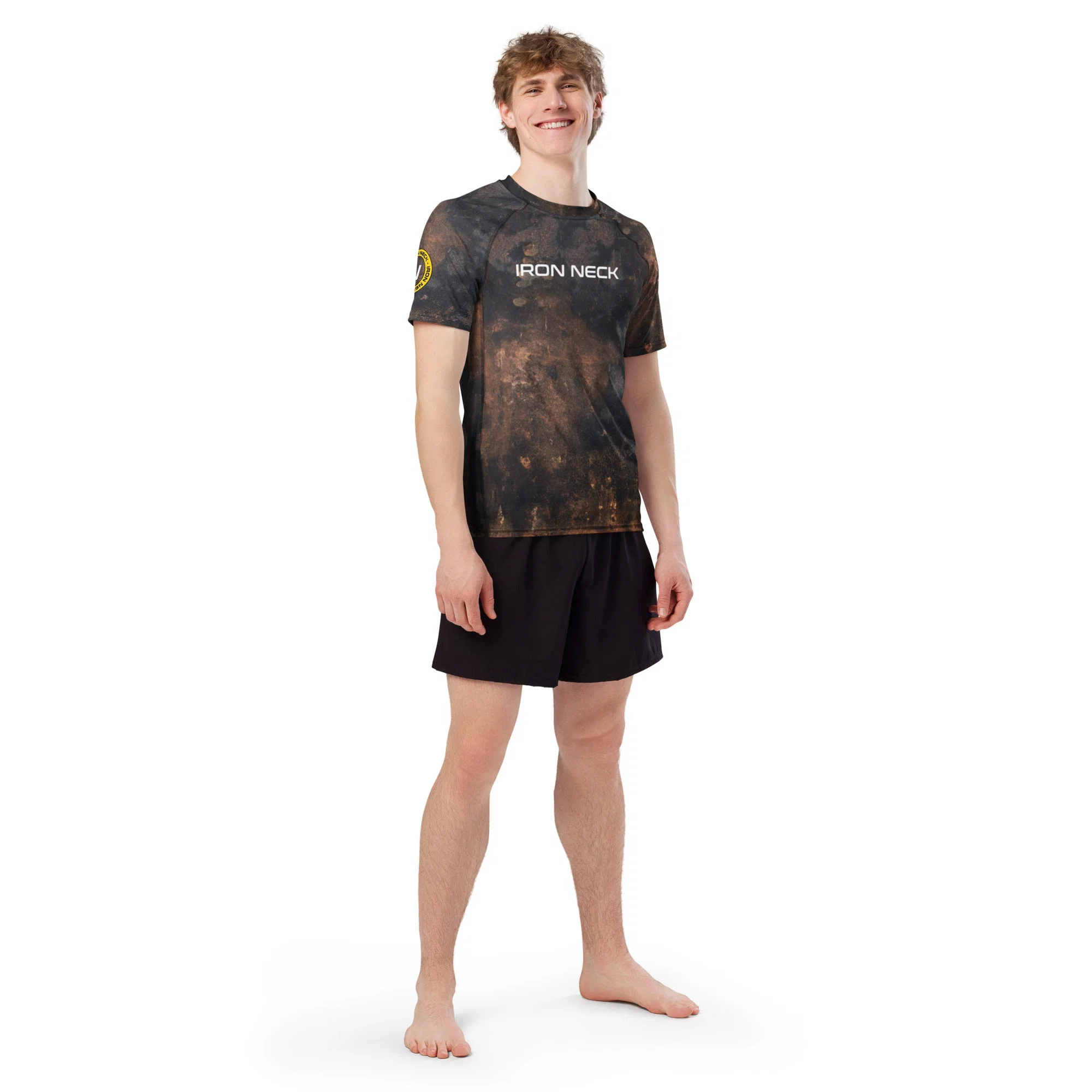 Built Not Born SS BJJ Rash Guard - Grunge - Image 5