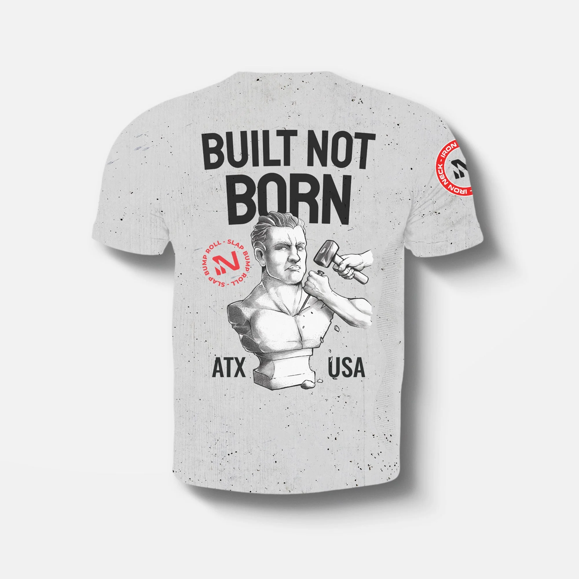 Built Not Born SS BJJ Rash Guard - White - Image 3
