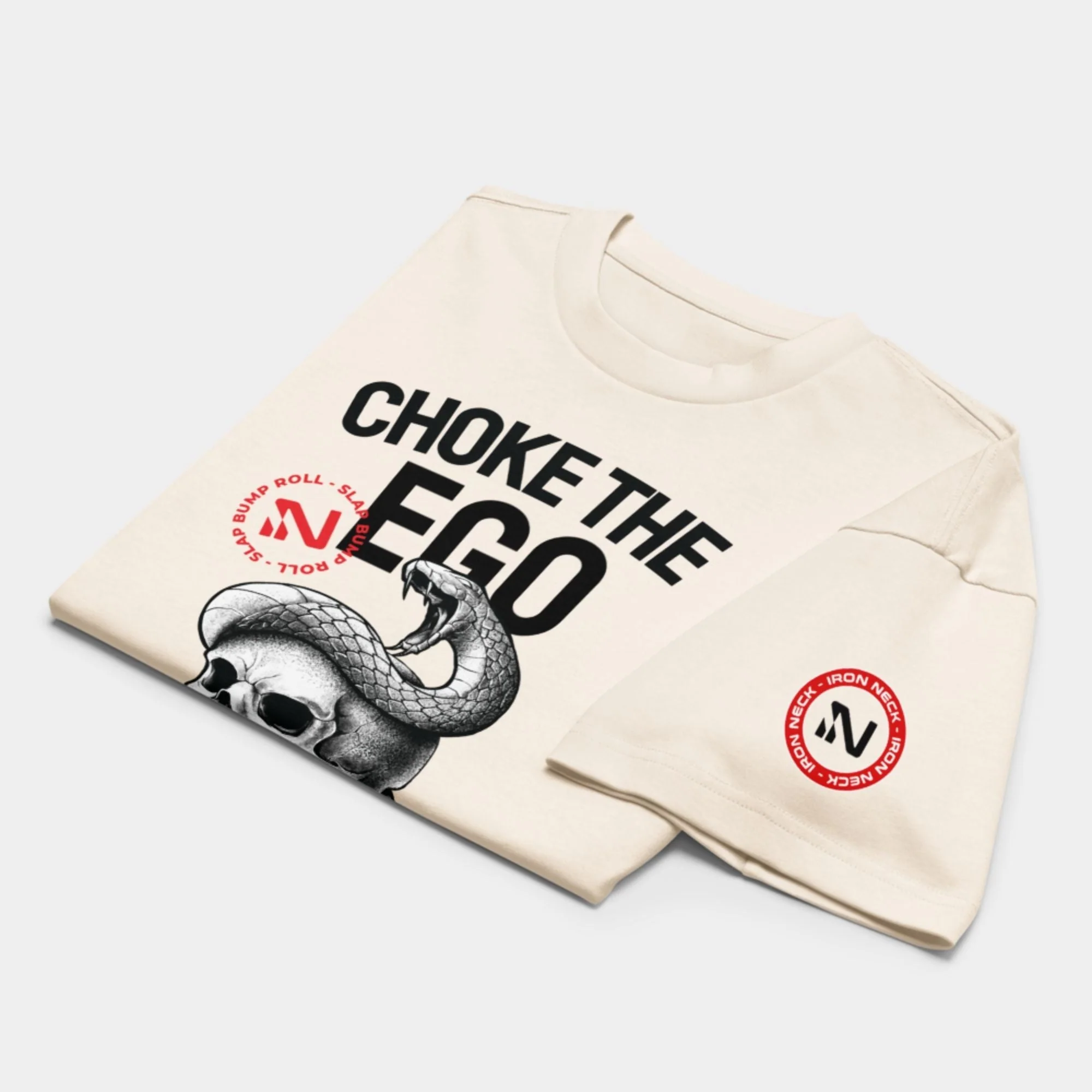 'Choke The Ego' Box Tee - Vintage White - Image 3