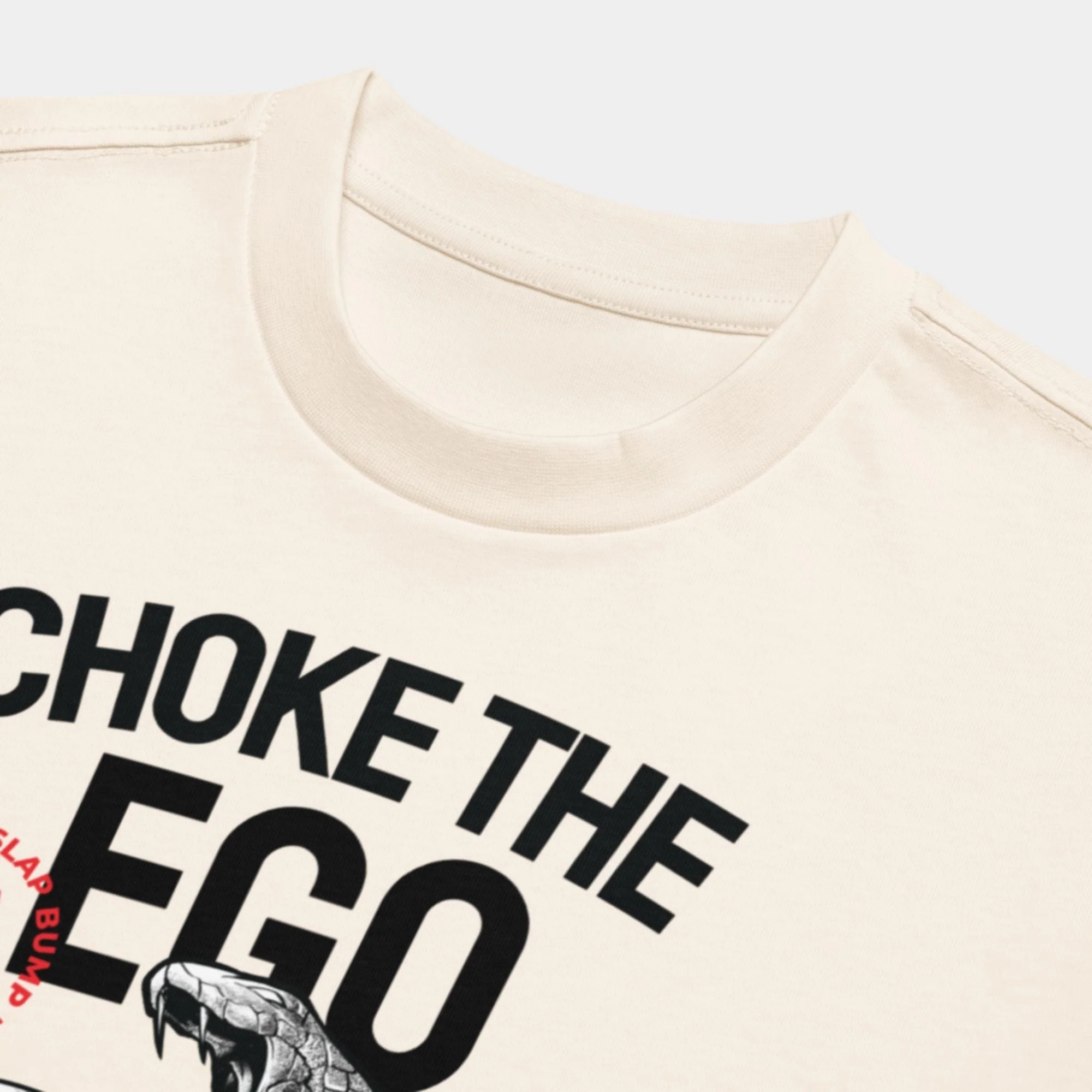 'Choke The Ego' Box Tee - Vintage White - Image 4