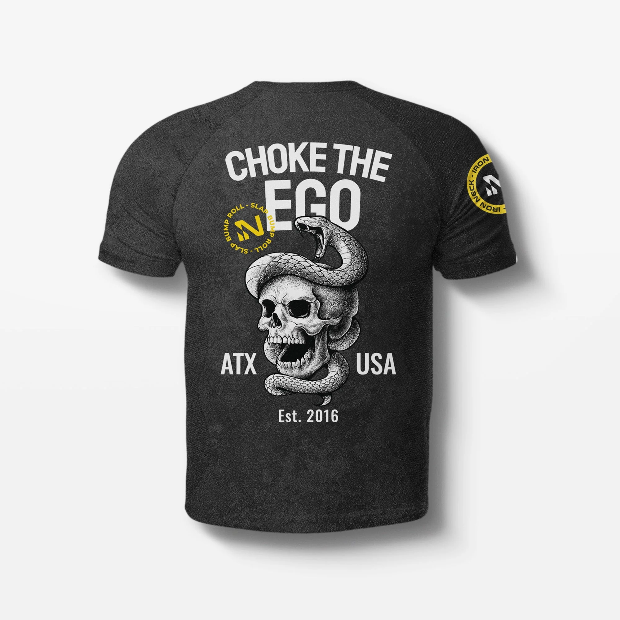 Choke The Ego SS BJJ Rash Guard - Black - Image 3