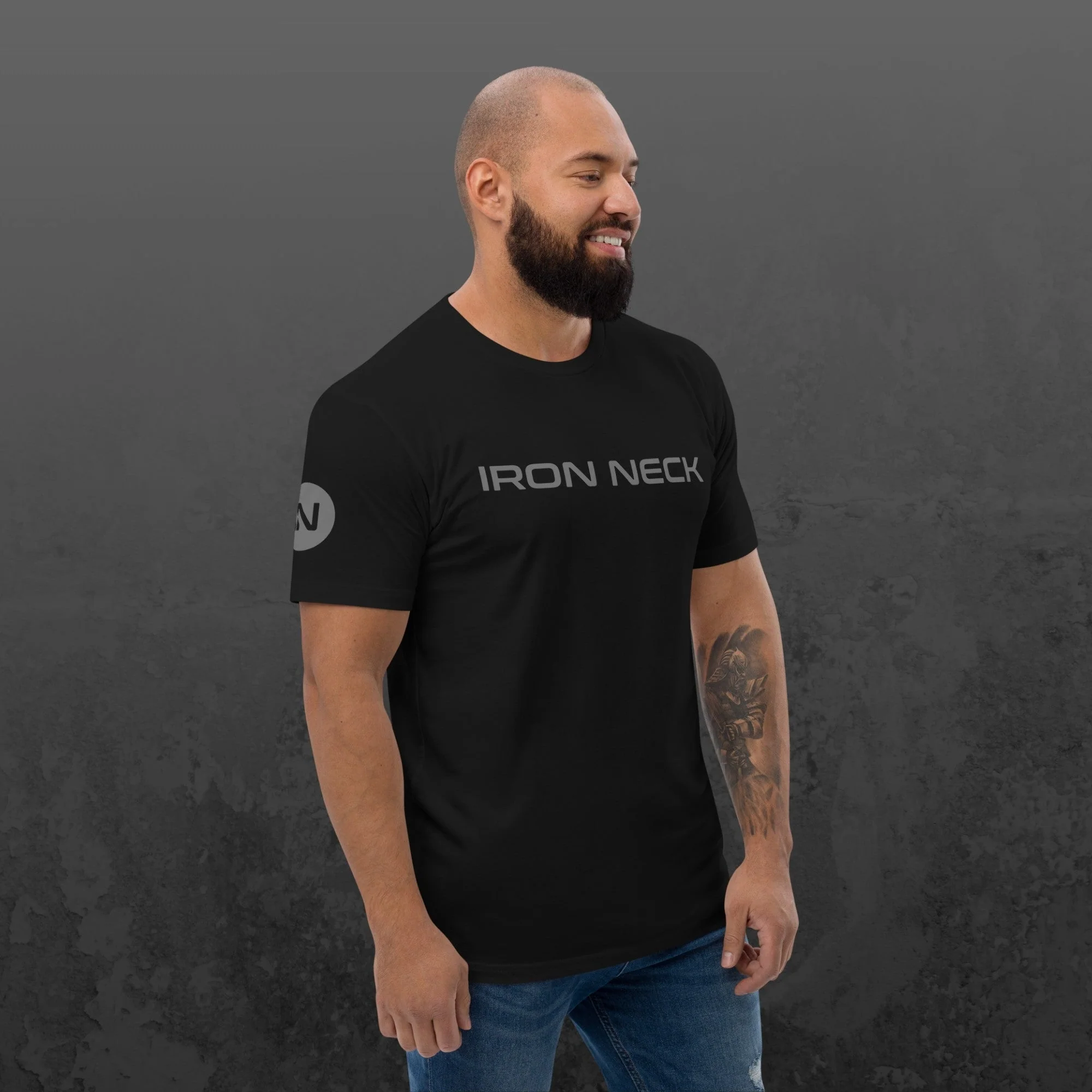 IN Core Fitted Tee Shirt - Black - Image 3