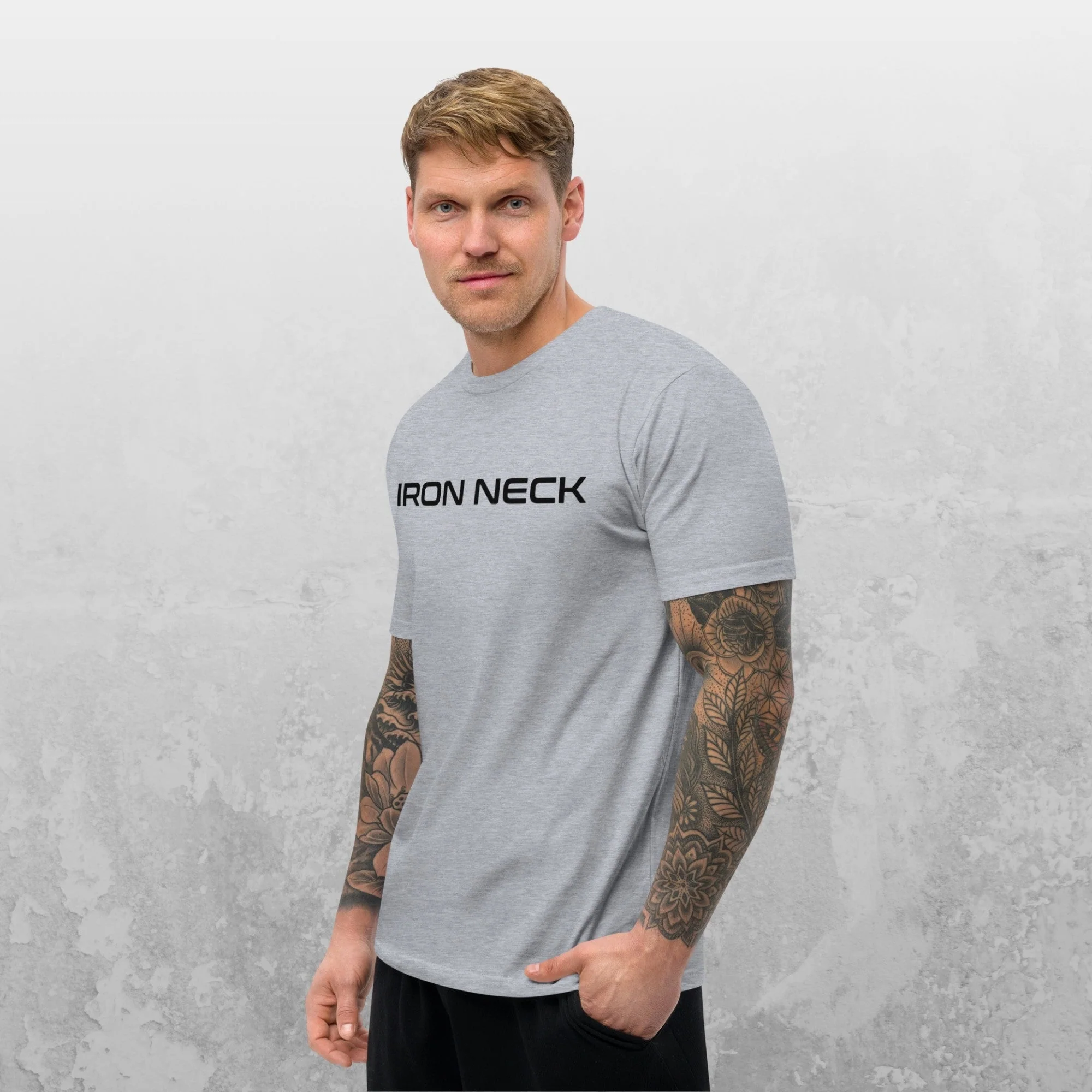 IN Core Fitted Tee Shirt - Grey - Image 3